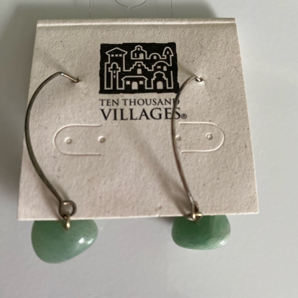 (3) Pairs of Turquoise Color Pierced Earrings - Picture 3 of 4